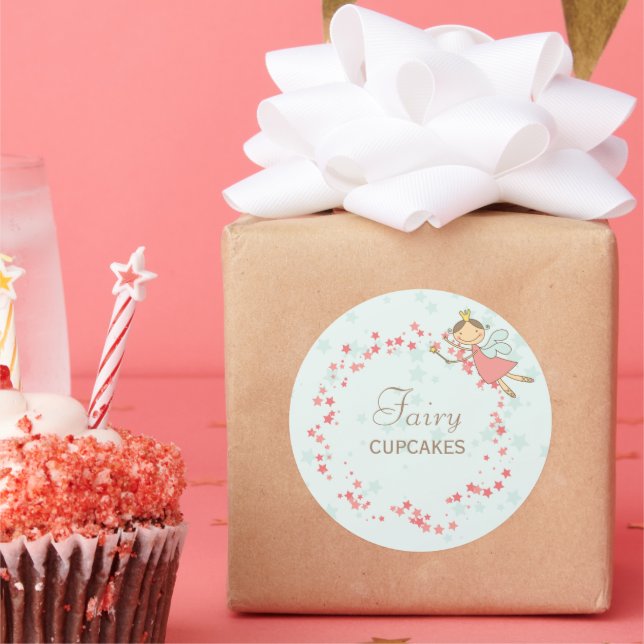 Adesivo Redondo Bonitinha de Festa de aniversário da Princesa Fada (Festa)