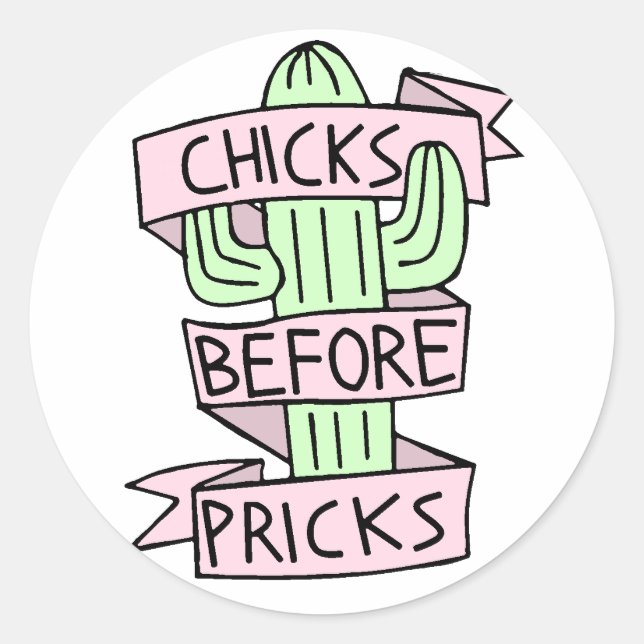 Adesivo Redondo Bonito Cactus Stickers (Frente)