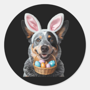 Adesivo Redondo Bonito Coelhinho Ouvido Australiano Bovinos Cães O