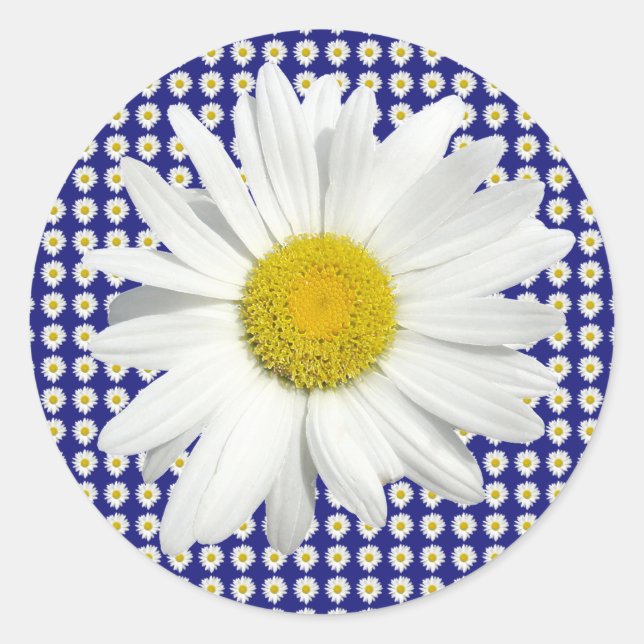 Adesivo Redondo Bonito Daisy Stickers (Frente)