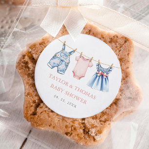 Adesivo Redondo Bonito Denim Blue Jean Girl