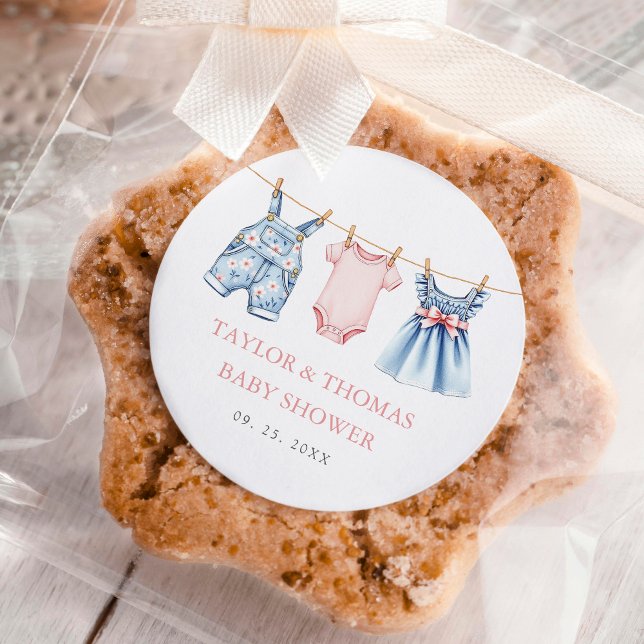 Adesivo Redondo Bonito Denim Blue Jean Girl (Criador carregado)