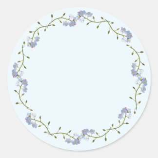 Adesivo Redondo bonito Esqueça-me, sem flores