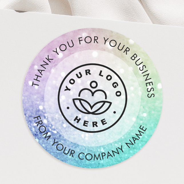 Adesivo Redondo Bonito Holographic Glitter Girly Glamorosa (Criador carregado)