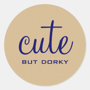 Adesivo Redondo Bonito, Mas Vinhetas Dorky