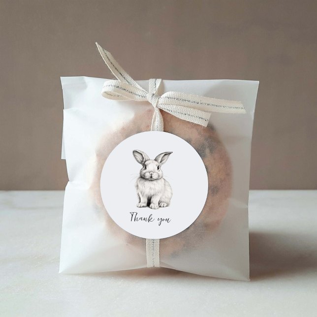 Adesivo Redondo Bonito Minimalista, Obrigado Sticker (Criador carregado)