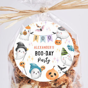 Adesivo Redondo Bonito Monstro Crianças Figuram Halloween Aniversá