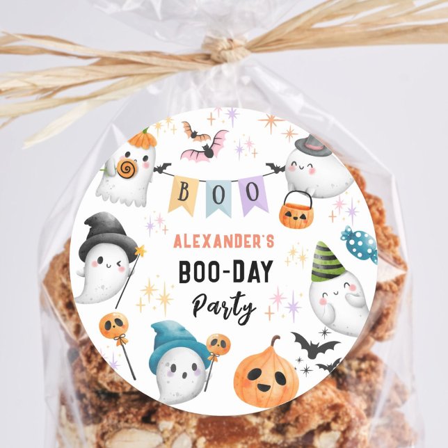 Adesivo Redondo Bonito Monstro Crianças Figuram Halloween Aniversá (Criador carregado)