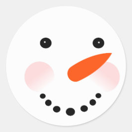Adesivo Redondo Bonito Natal Snowman