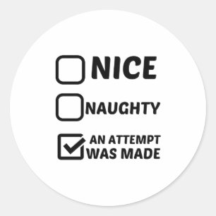 ADESIVO REDONDO BONITO NAUGHTY FOI FEITA UMA TENTATIVA