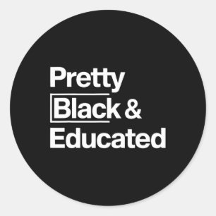 Adesivo Redondo Bonito negra educada História negra Menina Afr
