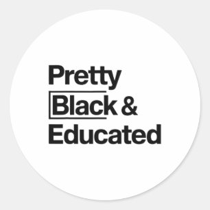 Adesivo Redondo Bonito negra educada História negra Menina Afr
