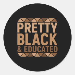 Adesivo Redondo Bonito negro e educado negro de melanina