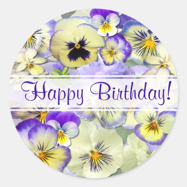 Adesivo Redondo Bonito Painéis de Pastel (Frente)