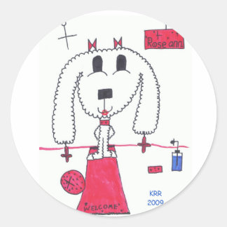 Adesivo Redondo Bonito "Roseann" - autocolantes