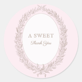 Adesivo Redondo Bonjour Bebe French Patisserie Sweet Obrigado