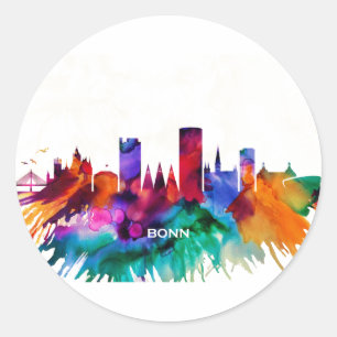 Adesivo Redondo Bonn Skyline