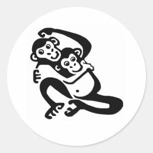 Adesivo Redondo BONOBO - Autocolantes