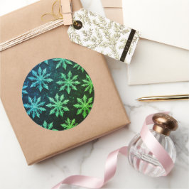 Adesivo Redondo Bons palitos de neve de Natal