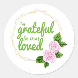 Adesivo Redondo bons votos positivos citações para autoaceitaç