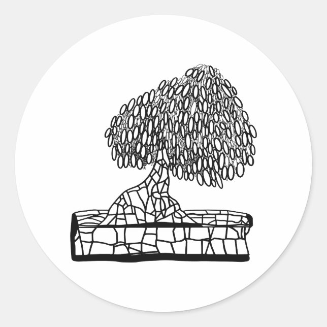 ADESIVO REDONDO BONSAI (Frente)