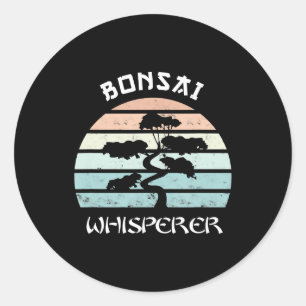 Adesivo Redondo Bonsai Whisperer - Presente de Plantação da Bandej