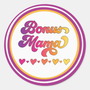 Adesivo Redondo Bonus Mãe - Bonus Mama Clássica Autocolante