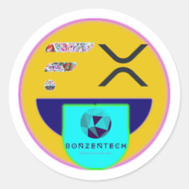 Adesivo Redondo Bonzentech FLR XRP Cripto Face Sticker!