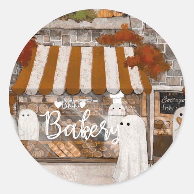 Adesivo Redondo Boo Bakery (Frente)