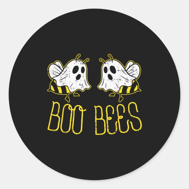 Adesivo Redondo Boo Bees Funny Couples Halloween Costume For Adult (Frente)