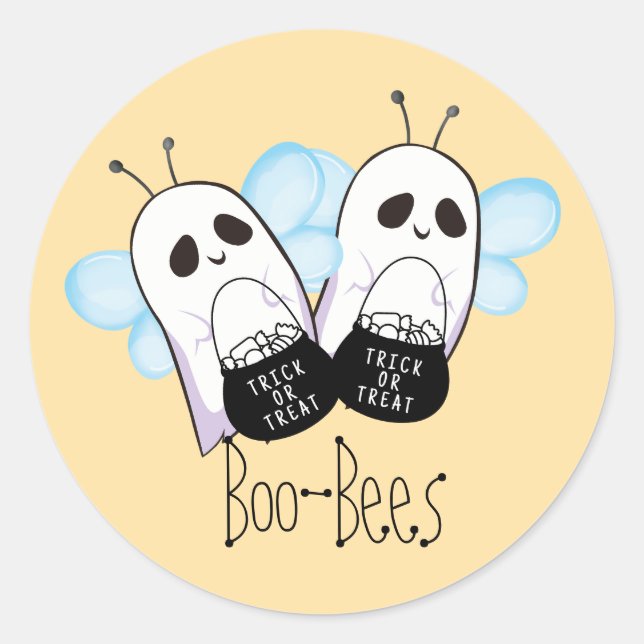 Adesivo Redondo Boo-Bees Ghost  (Frente)