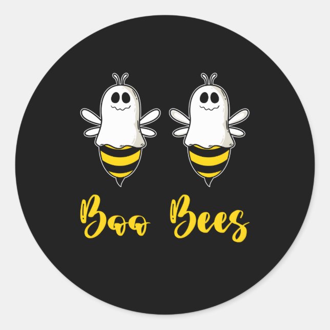 Adesivo Redondo Boo Beez Bee Halloween Bee (Frente)