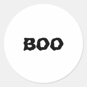 Adesivo Redondo Boo Black & White Spookeen 