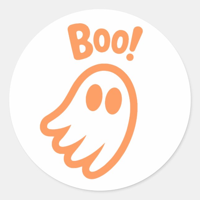 Adesivo Redondo Boo Bonito! - Kids Halloween Design (Frente)