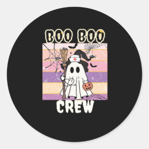 Adesivo Redondo Boo Boo Crew Halloween Enfermeira Fantasma Essenci