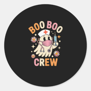 Adesivo Redondo Boo Boo Crew Halloween Enfermeira Fantasma Essenci