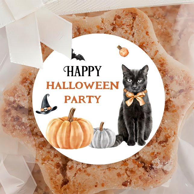 Adesivo Redondo Boo Cute Ghost Halloween Party (Criador carregado)