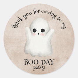 Adesivo Redondo Boo Day Kawaii Ghost Halloween Aniversário