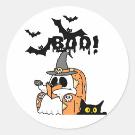 Adesivo Redondo boo dia feliz