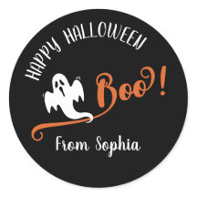 Boo Fantasminha Feliz Halloween Preto