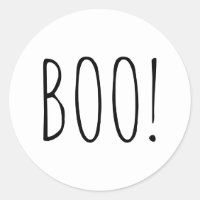 Boo! Festa de Halloween. Simples preto e branco