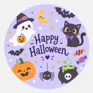 Adesivo Redondo boo halloween