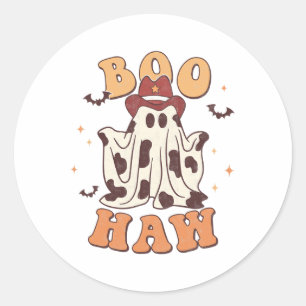 Adesivo Redondo Boo Halloween Trick Ou Treat Spooky Season Gho