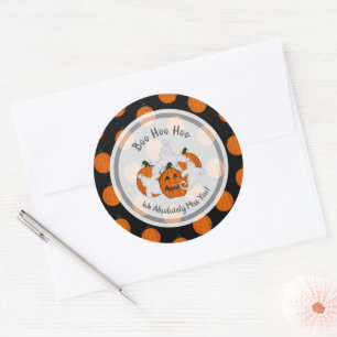 Adesivo Redondo Boo Hoo Ghost Stickers