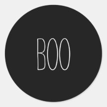 Boo preto branco assustador manuscrito