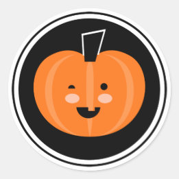 Adesivo Redondo Boo! Pumpkin Sticker do Dia das Bruxas