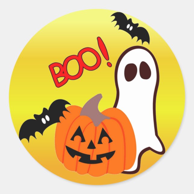 Adesivo Redondo Boo Sticker (Frente)