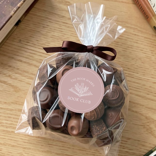 Adesivo Redondo Book Club Name Personalized  (Criador carregado)