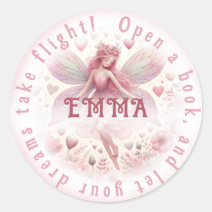 Adesivo Redondo Book Fairy