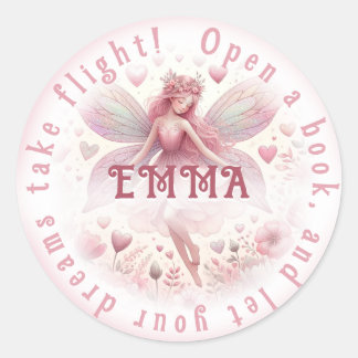 Adesivo Redondo Book Fairy